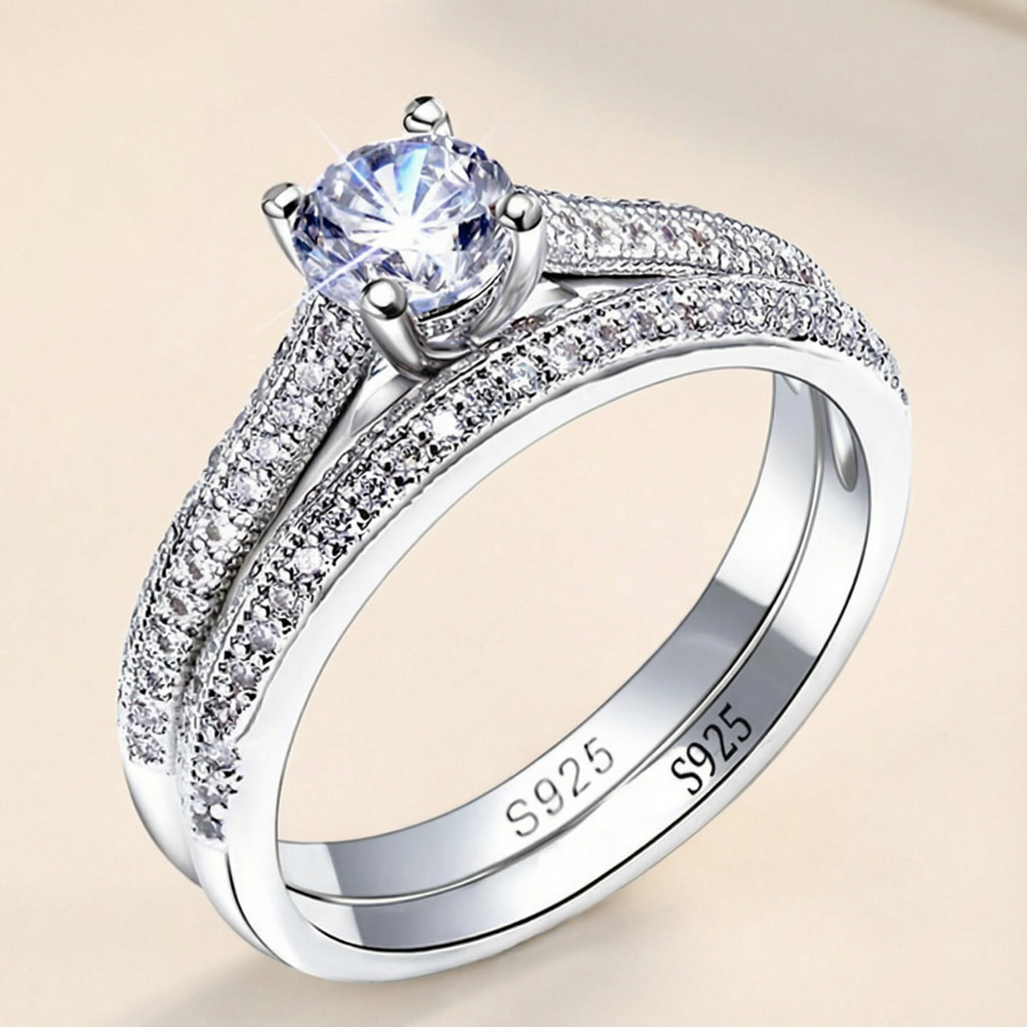 Zoravelle – Set di anelli con tormalina Halo