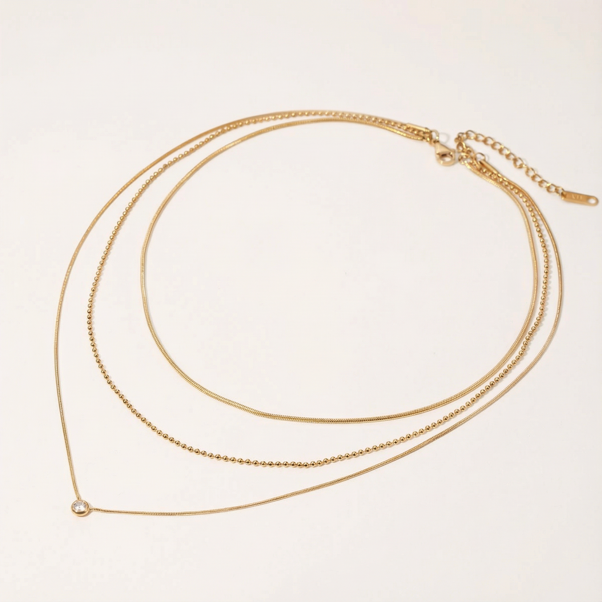 Zoravelle – Lumière Layered Rhinestone Necklace