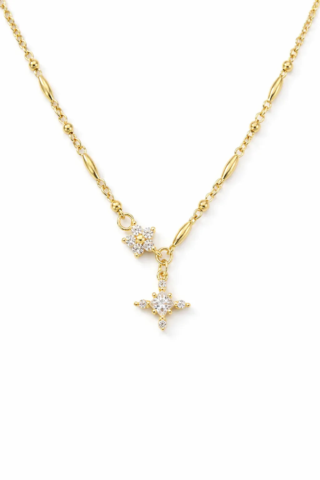Elegantgoldnecklacewithcubiczirconiacharms - Zoravelle