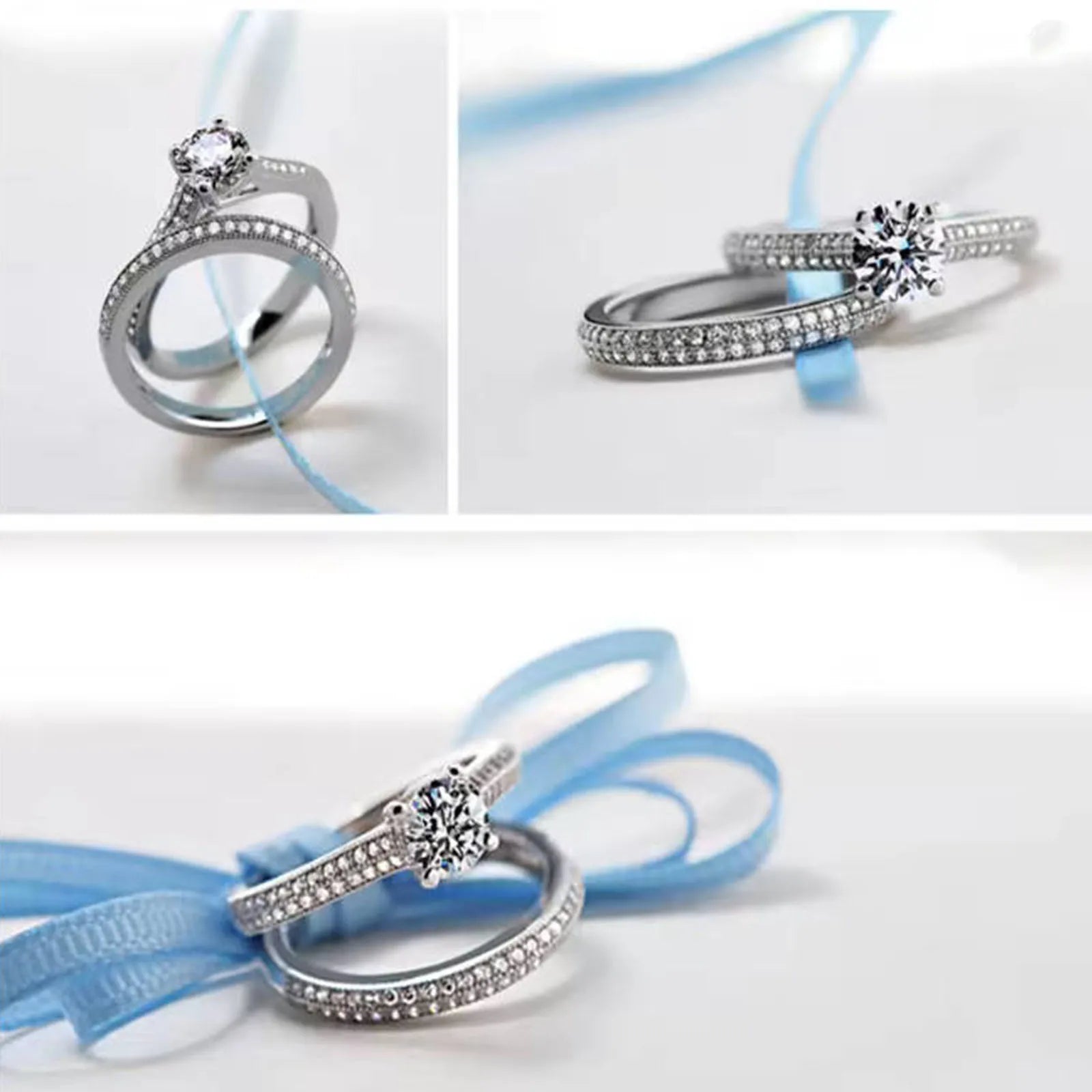 Zoravelle – Set di anelli con tormalina Halo