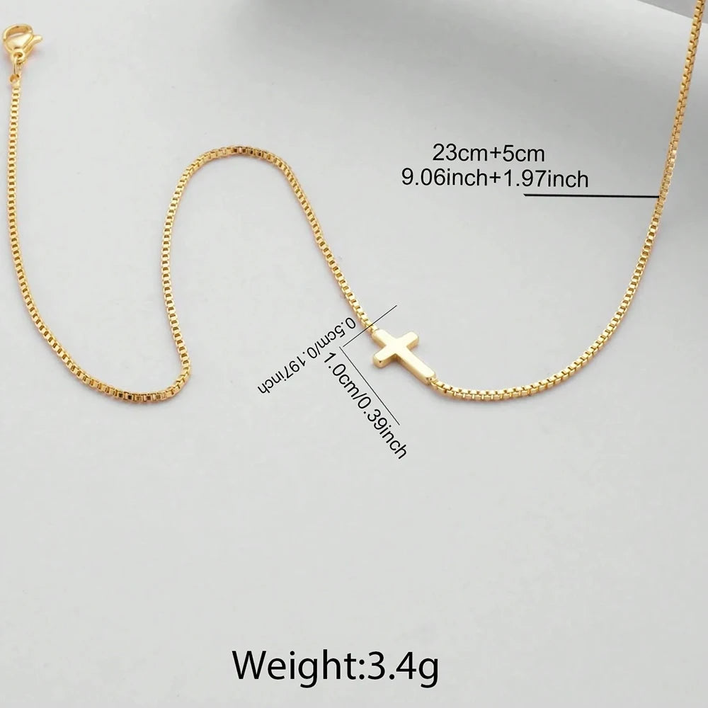 Zoravelle – Veritas Mini Cross Necklace