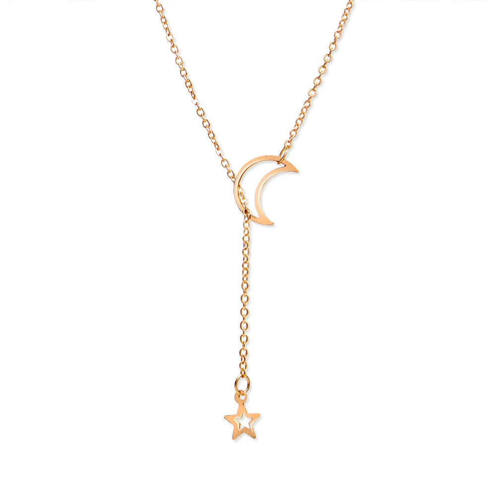 Zoravelle – Celestial Moon Star Necklace