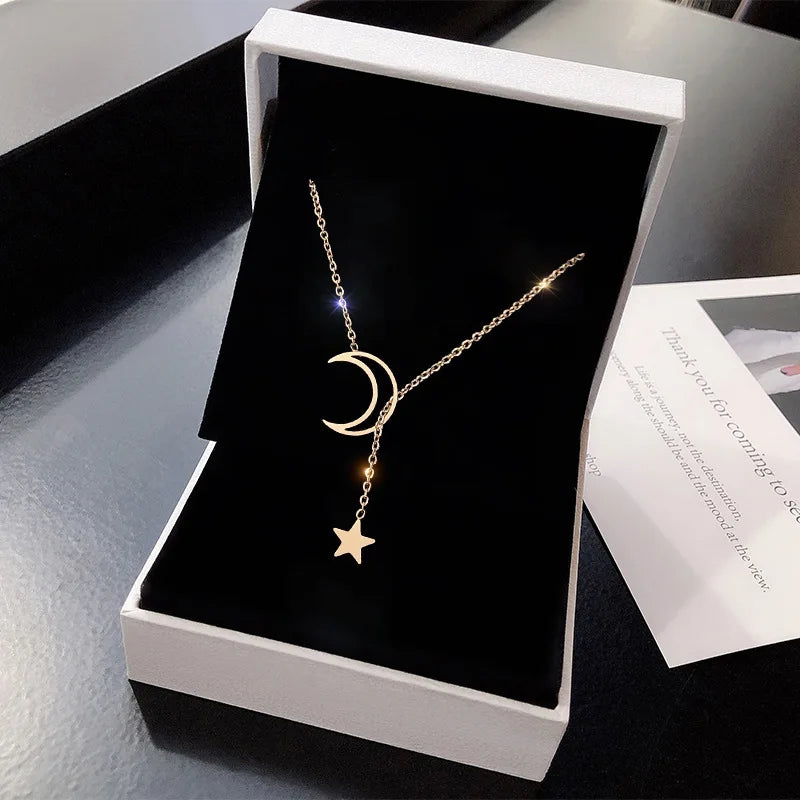 Zoravelle – Celestial Moon Star Necklace
